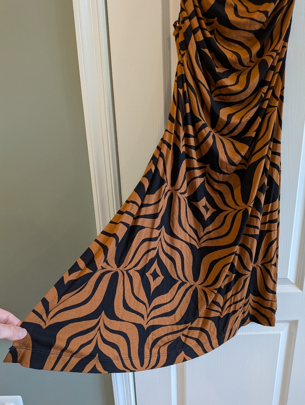 Anthropologie Strapless Mixed Animal Print Dress - Black, White, Brown - Picture 13 of 16